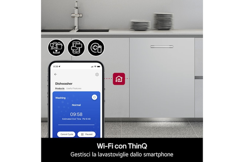 Wi-Fi con ThinQ lavastoviglie DB375TXSN